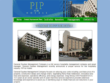 Tablet Screenshot of pipforhotels.com